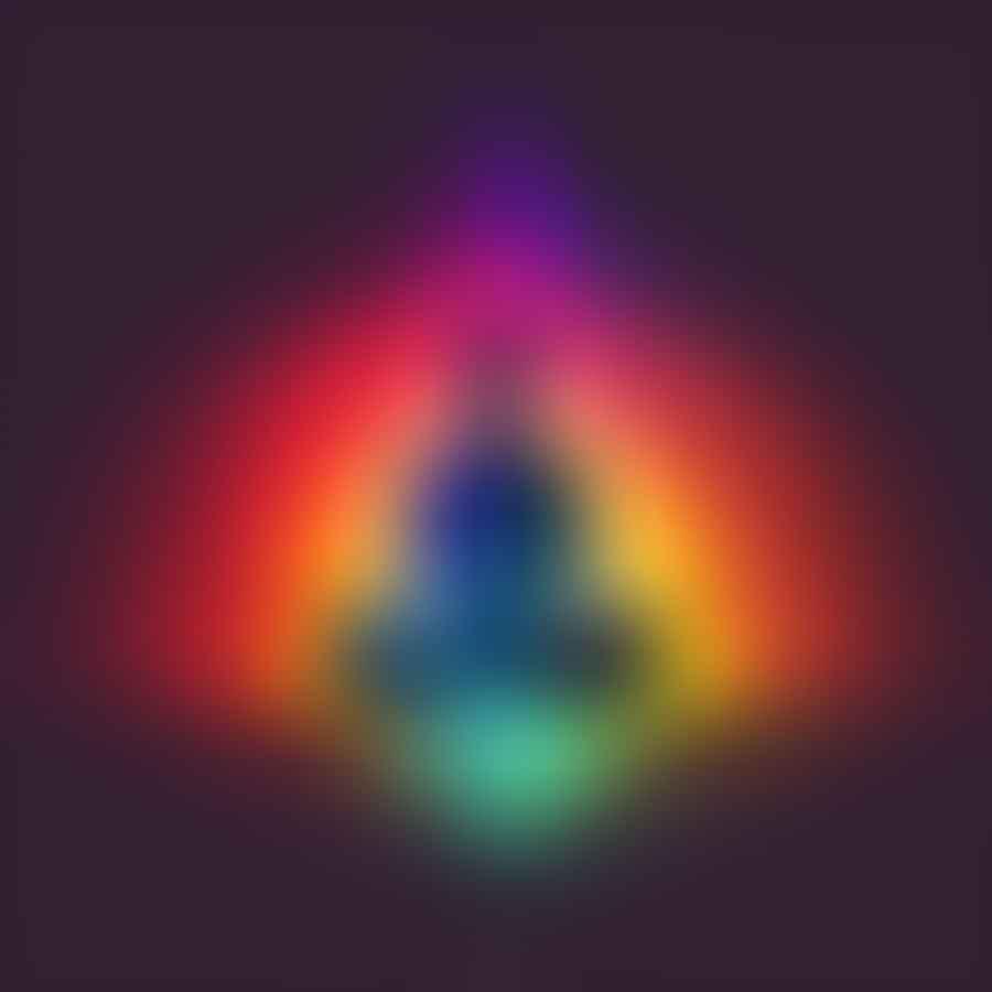 Person meditating with a specific color aura