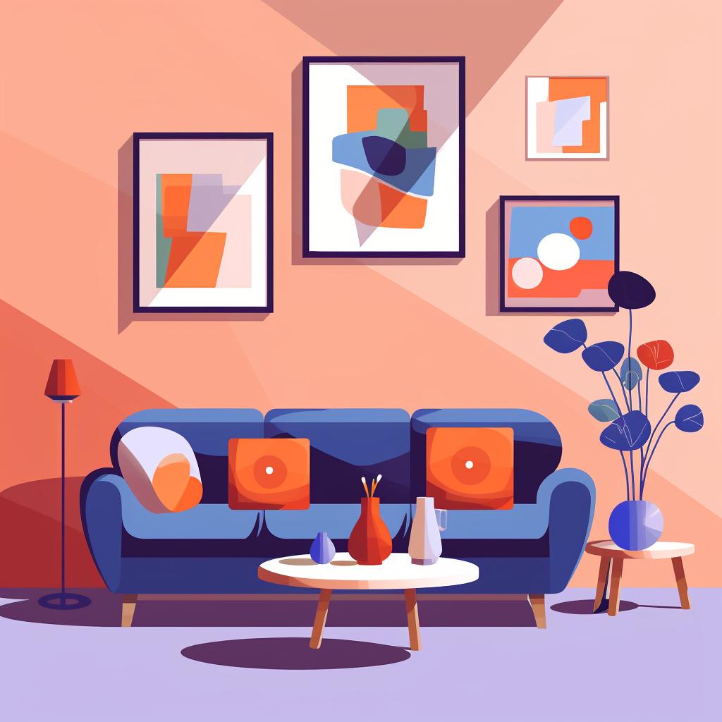 A room decorated with chosen colors