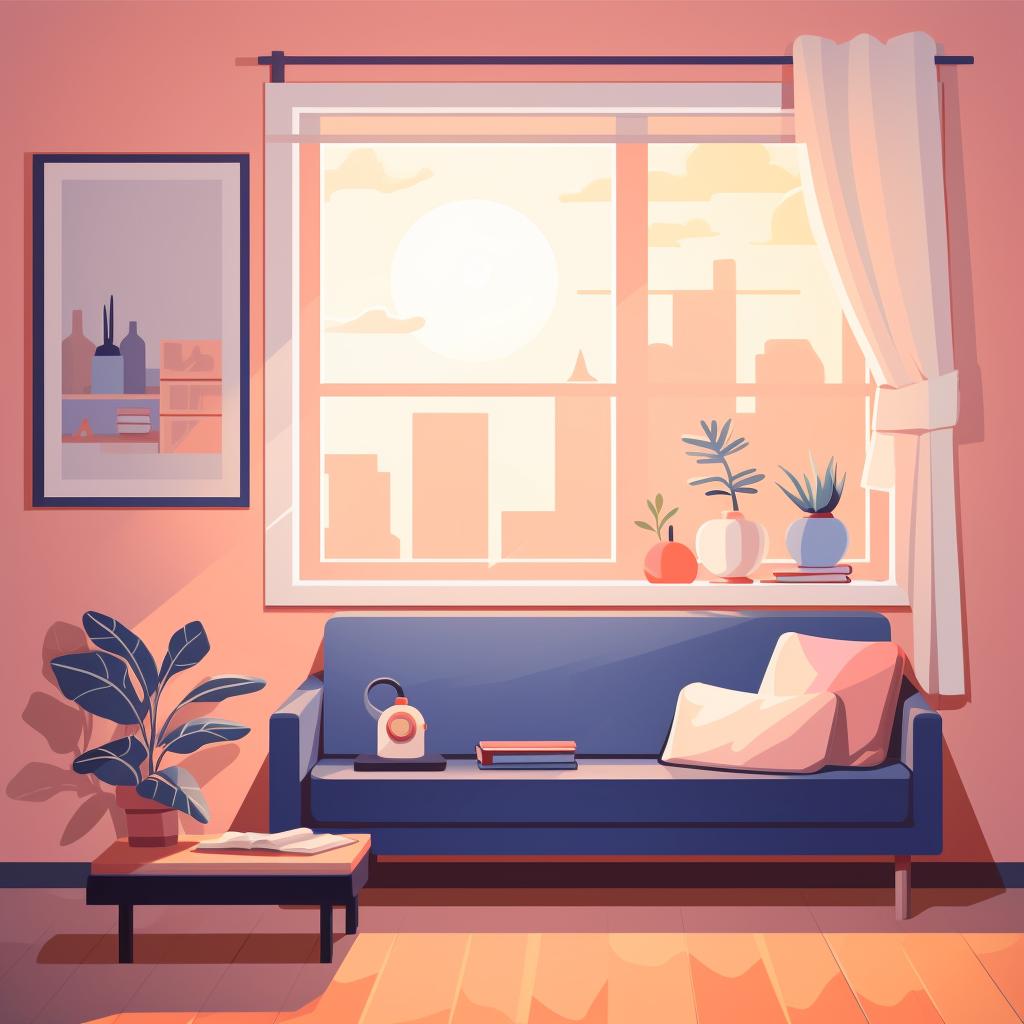 A peaceful room with soft lighting