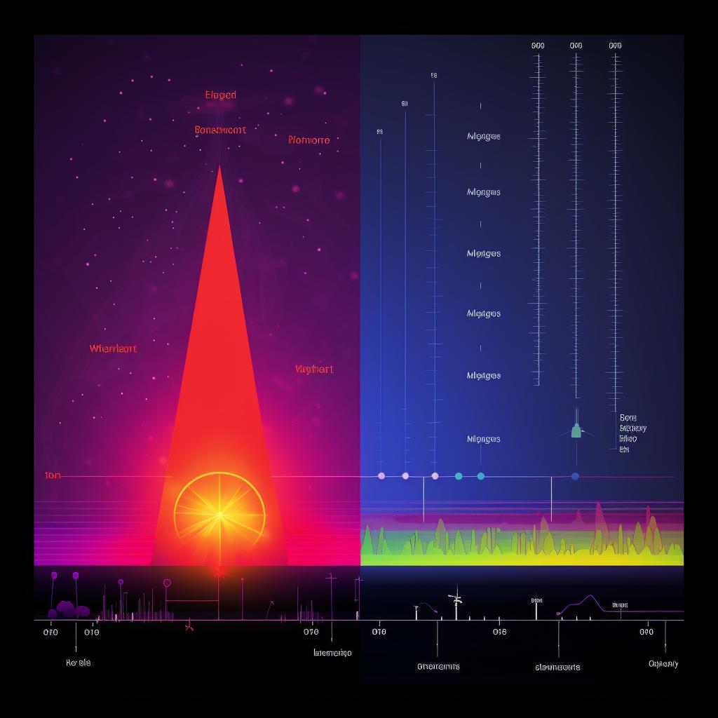 Diagram of the electromagnetic spectrum with ultraviolet and infrared highlighted