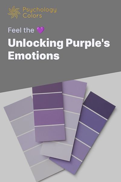 What emotions are associated with the color purple 